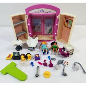 Playmobil City Life Beauty Salon Take Along 70109 Building Set Retired Complete